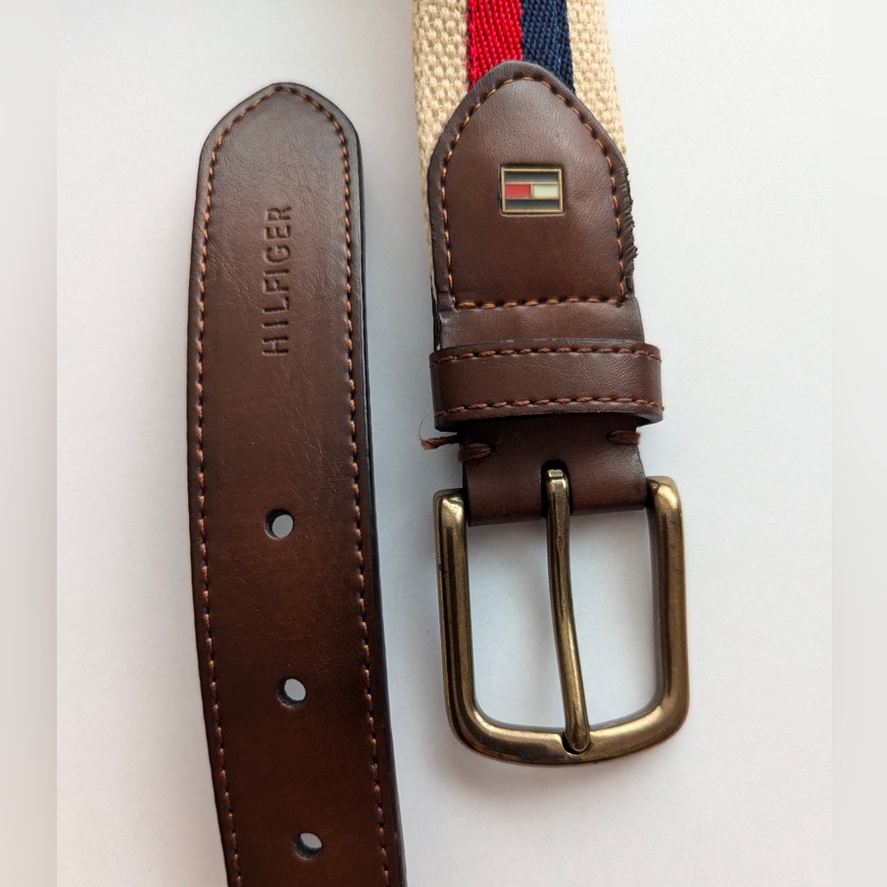 Tommy Hilfiger - 42 / 105 Leather & Canvas Belt